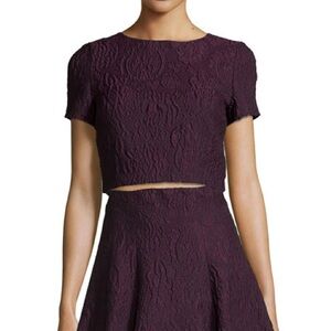 Alice & Olivia brocade crop top